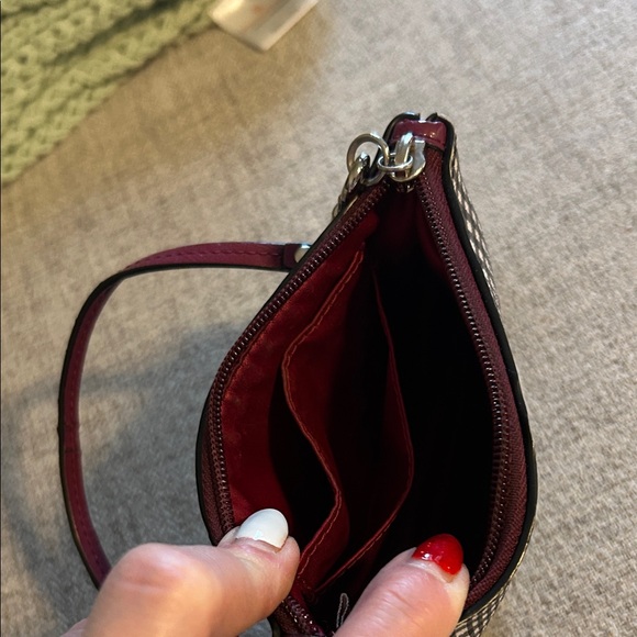 Coach Black and Red Plaid Wristlet - Picture 3 of 8